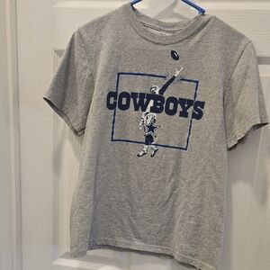 NFL Gray Cowboys Kids Short Sleeve Tee